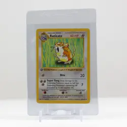 Raticate Pokemon 1st edition base set 40/102 1999 grey stamp 3dU raw mint WOTC - Image 1