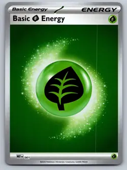 BASIC GRASS ENERGY 001 HOLO ASCENDED HEROES POKEMON NM/M - Image 1