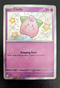 Pokemon SHINY CLEFFA 150/091 - Paldean Fates - RARE HOLO - - MINT - Image 1