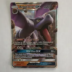 Pokemon TCG Aerodactyl GX 106/236 Sm-Unified Minds Holo Ultra Rare Primal Winds - Image 1