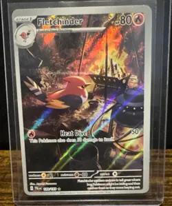 Pokemon Fletchinder Illustration Rare Holo Sv02: Paldea Evolved 199/193 - Image 1