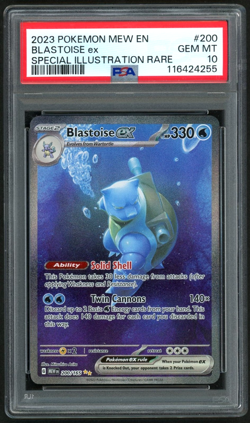POKEMON BLASTOISE ex 2023 MEW EN-151 #200 SPECIAL ILLUSTRATION RARE PSA 10 - Image 1