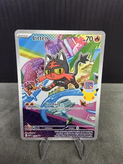 Litten 044 MEP: First Partner Black Star Promo Pokemon TCG English NM (IR) 👌 2 - Image 2