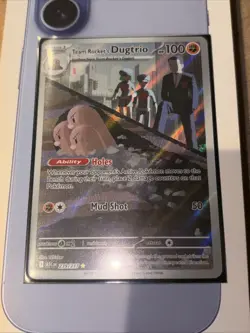Team Rocket's Dugtrio 239/217 Pokemon TCG Ascended Heroes Illustration Rare NM - Image 1