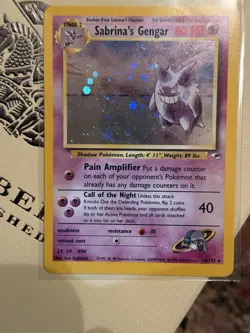 Pokemon Sabrina’s Gengar Holo 14/132 Gym Heroes LP+ / NM- - Image 1
