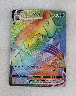 Lapras VMAX 203/202 NM/M Swsh01 Sword & Shield Base Secret Pokemon TCG - Image 1