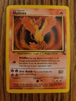 Pokemon TCG - Moltres - 27/62 - Holo Unlimited Fossil Unlimited [Moderate Play] - Image 1