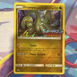 Pokemon Drampa SM21 Prerelease STAFF Promo Holo English Basic 120 HP SM - Image 1