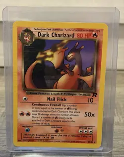 Dark Charizard 21/82 Team Rocket Unlimited Rare Pokemon TCG - Image 2