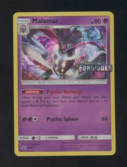 2019 Pokemon Sun & Moon BSP Forbidden Light #SM117 Malamar Holo - Image 1
