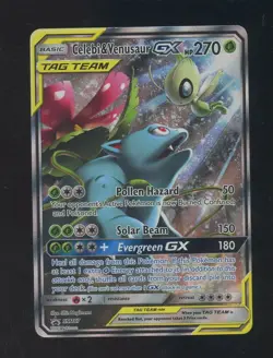 2019 Pokemon SM BSP Tag Team Tins #SM167 FA Celebi & Venusaur GX - Image 1