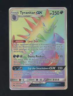2019 Pokemon Sun & Moon Lost Thunder Secret #223 FA Tyranitar GX - Image 1
