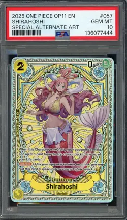 PSA 10 Shirahoshi (SP Alt Art) A Fist of Divine Speed EB01-057 EN One Piece B20 - Image 1