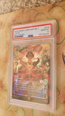 2025 Disney Lorcana Archazia's Island Jafar Newly Crowned 210 Enchanted PSA 10 - Image 1
