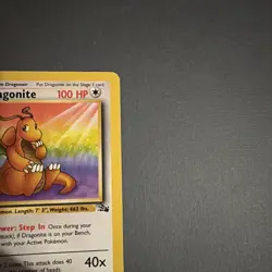 Dragonite 19/62 Fossil Rare 100 HP Stage 2 Regular Pokemon TCG Card English - Image 2