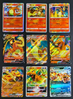 lot 9 All Charizard SR RR ex V R RRR Vstar Chinese Pokemon Cards Holo NE40 - Image 1