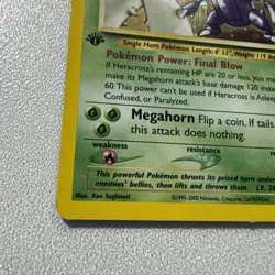 Heracross 6/111 Neo Genesis Holo Rare 1st Edition LP Pokemon Card 🌹🌹 - Image 4
