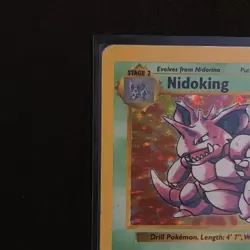 Pokemon Card: Nidoking HOLO 11/102 Shadowless Base Set Vintage Rare! HP/DMG - Image 2