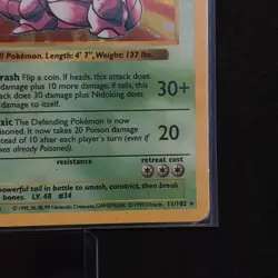 Pokemon Card: Nidoking HOLO 11/102 Shadowless Base Set Vintage Rare! HP/DMG - Image 5