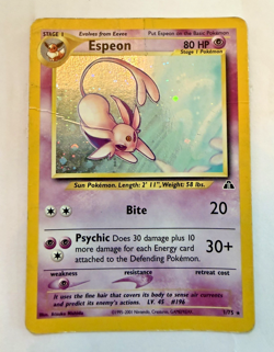 Espeon Neo Discovery 1/75 Holo Pokemon TCG Card HP - Image 1