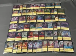 Lorcana ALL HOLO Lot - 64 Total Cards C,UC,R,SR All Pictured - Image 1