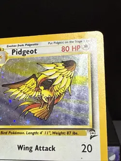 Pokemon Card Pidgeot 14/130 Base 2 Holo Rare WOTC Played 2 - Image 3