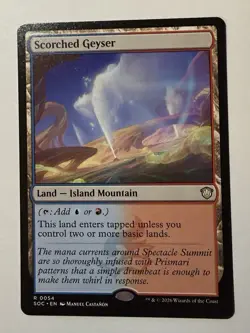 Scorched Geyser #54 (NM) Commander: Secrets of Strixhaven SOC Magic MTG - Image 1