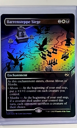 MTG Magic The Gathering Tarkir Dragonstorm Borderless Foil Barrensteppe Siege - Image 1