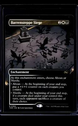 MTG Magic The Gathering TDM Tarkir Dragonstorm Borderless #75 Barrensteppe Siege - Image 1