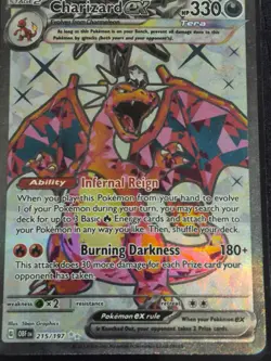 Charizard ex Full Art Secret Rare Holo OBF: Obsidian Flames 215/197 Pokemon - Image 2