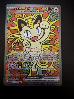 Pokemon TCG Meowth EX 121/88 SIR Special Illustration Rare Perfect Order - Image 1