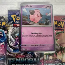 Pokemon TCG: Scarlet & Violet Temporal Forces 3 Pack Blister (Cleffa) - Image 3
