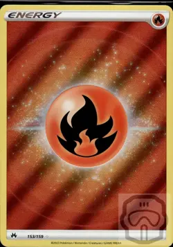 Fire Energy 153/159 Ultra Rare Crown Zenith Pokemon Textured Holo NM/M - Image 3