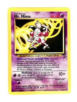 Mr. Mime 27/130 Rare Base Set 2 Pokemon Near Mint - Image 1