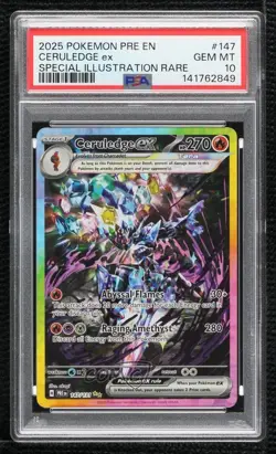 Ceruledge ex Special Illustration Rare Pokemon Prismatic Evolutions PRE PSA 10 - Image 1