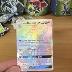 Pokemon Alolan Ninetales GX 200 HP Secret Rare Full Art Holo SM-Lost Thunder - Image 1