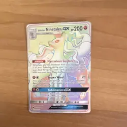 Pokemon Alolan Ninetales GX 200 HP Secret Rare Full Art Holo SM-Lost Thunder - Image 2