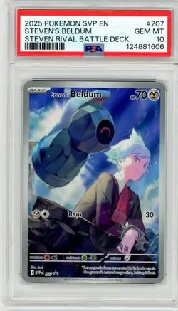 PSA 10 2025 POKEMON SVP EN-SV BLACK STAR PROMO #207 STEVEN'S BELDUM - Image 1