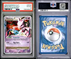 2008 Pokemon Mewtwo LV.X Holo DP28 Black Star Diamond & Pearl Promo LP - Image 3