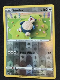 Pokemon TCG Snorlax 109/159 Crown Zenith Reverse Holo Rare 160 HP - Image 1