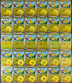 Lot 30 All Captain Pikachu Pokemon TCG S.Chinese Ball Energy Uncommon NE40 - Image 1