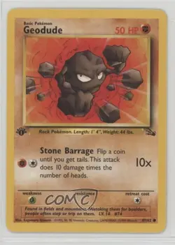 Geodude 1st Ed. Pokemon Fossil #47 1999 - Image 1