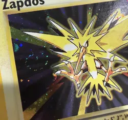 Pokemon TCG 1999 Zapdos Base Set 2nd Edition Holo Swirl #20/130 - Image 2