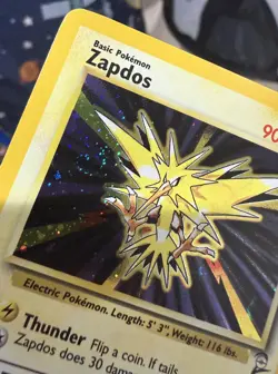 Pokemon TCG 1999 Zapdos Base Set 2nd Edition Holo Swirl #20/130 - Image 3