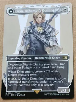 MTG Dion Bahamut's Dominant 376 Borderless Rare Regular Final Fantasy - Image 1