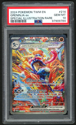 POKEMON GRENINJA ex 2024 TWILIGHT MASQUERADE #214 SPECIAL ILL. RARE PSA 10 - Image 1