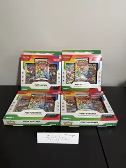 Pokemon TCG - First Partner Illustration Collection Box Series 1 - Sealed 4 Pack - Image 1