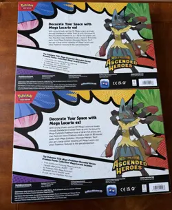 (2) Pokemon Ascended Heroes Mega Lucario Premium Poster Collection Box Sealed - Image 2