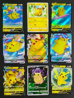 Lot 9 Surfing Pikachu Flying Pikachu Vmax Pikachu RRR RR V Pokemon Chinese NE40 - Image 1