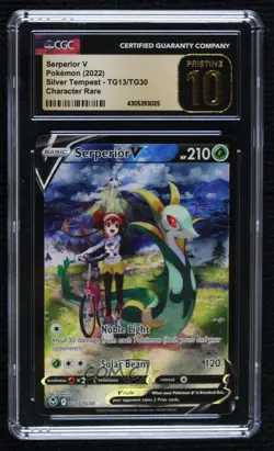 Full Art Serperior V Pokemon Sword Shield Silver Tempest Trainer Gallery CGC 10 - Image 1